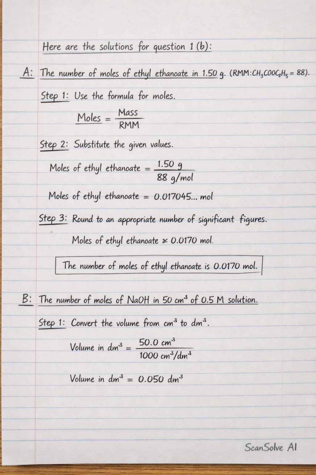 Handwritten step-by-step solution preview
