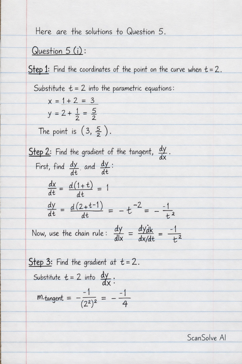 Handwritten step-by-step solution preview