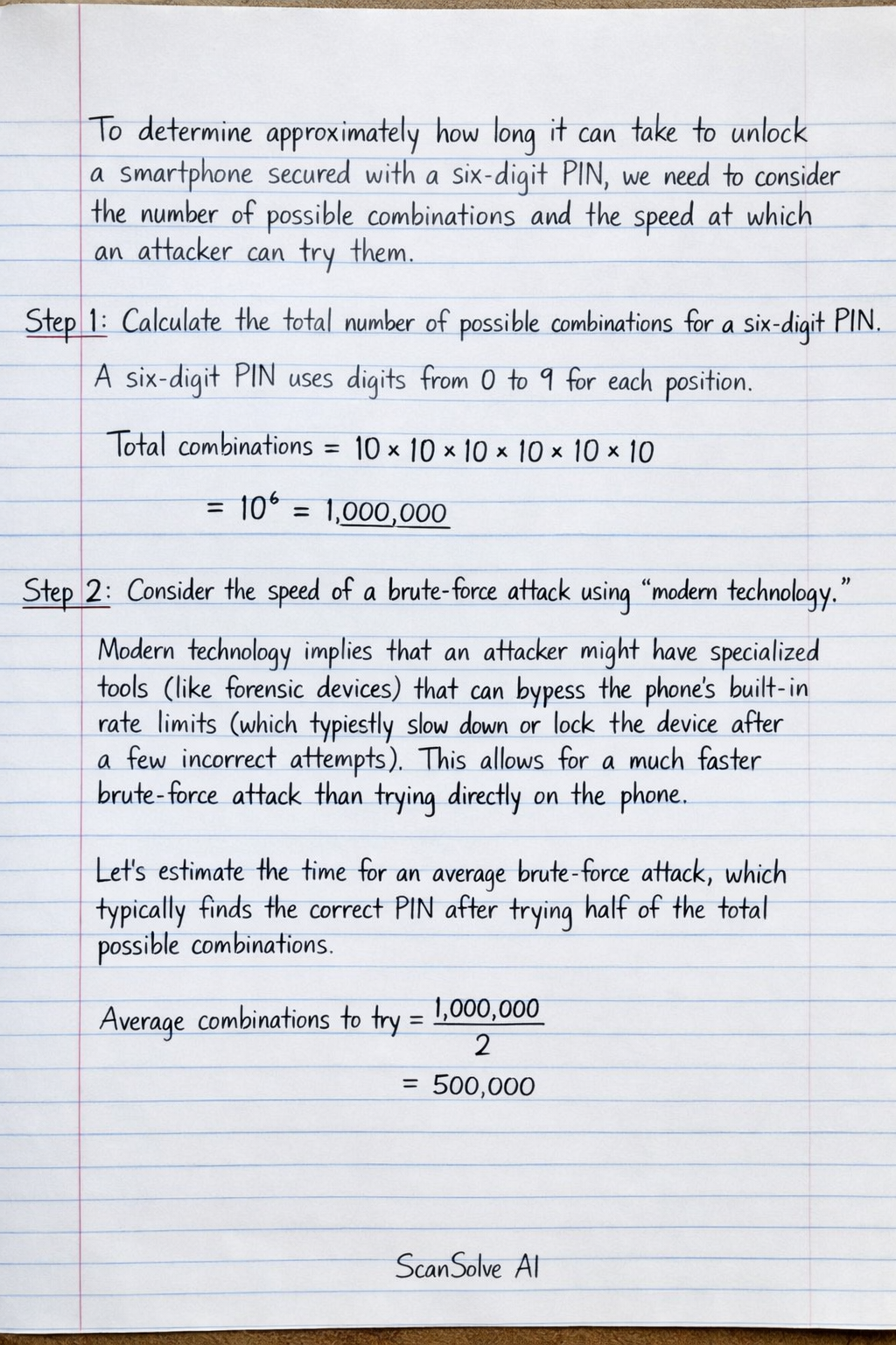 Handwritten step-by-step solution preview