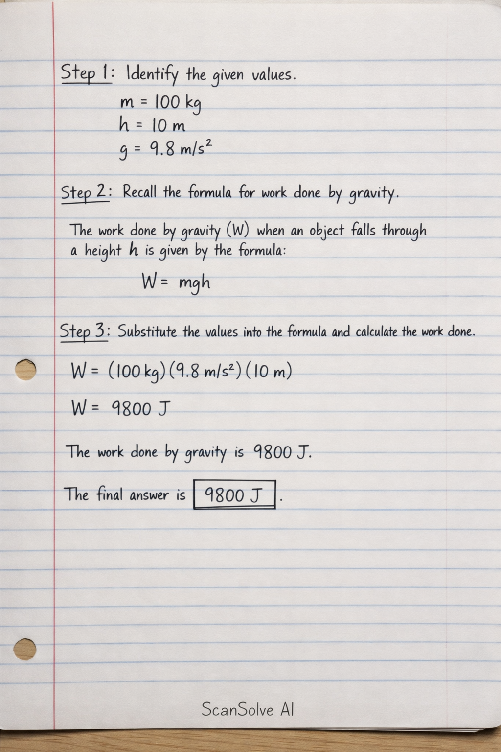 Handwritten step-by-step solution preview