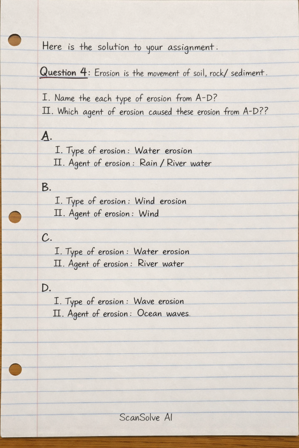 Handwritten step-by-step solution