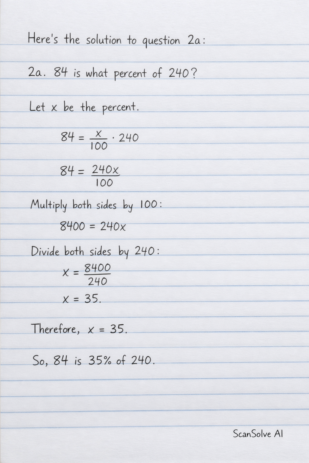 Handwritten step-by-step solution preview