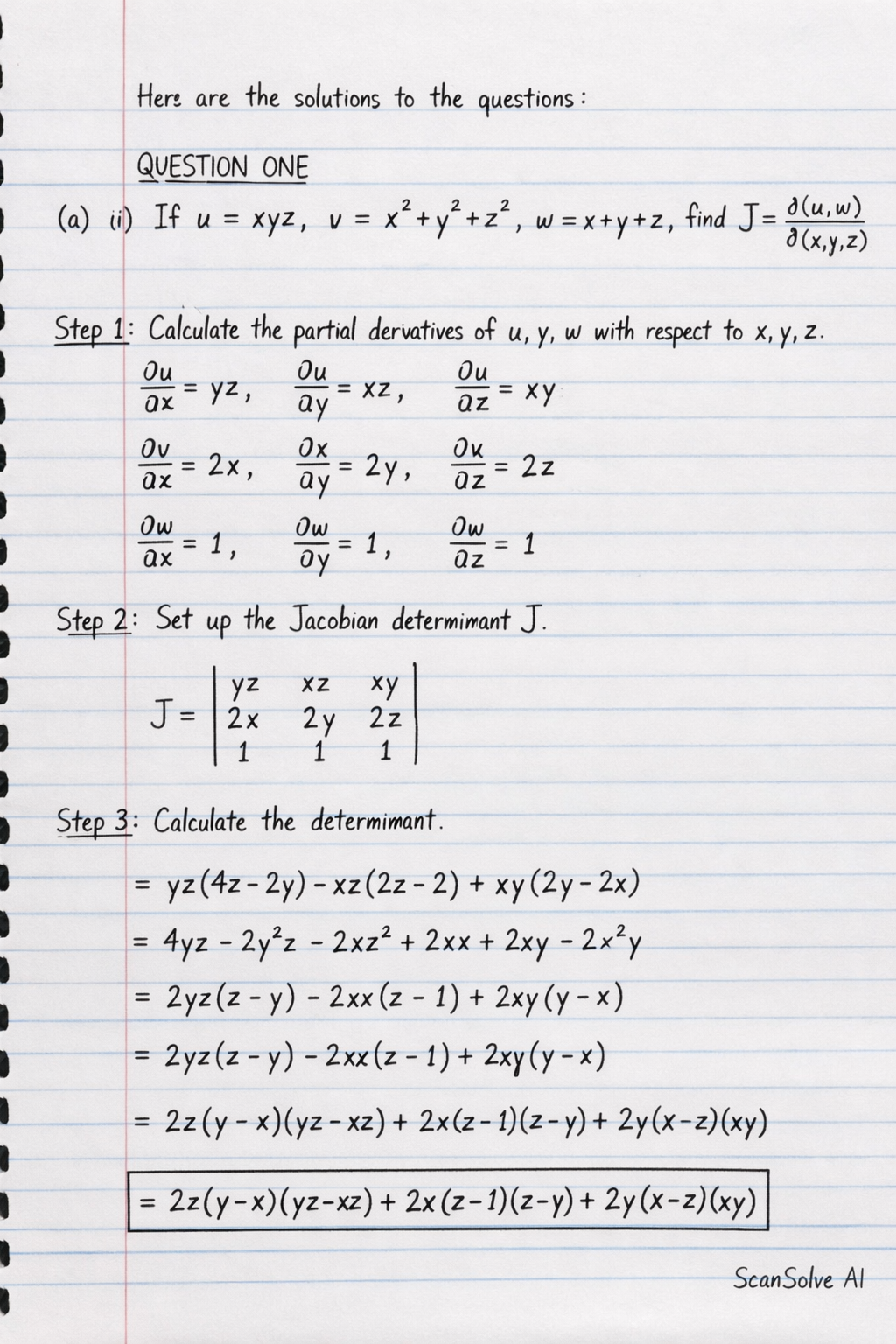 Handwritten step-by-step solution preview