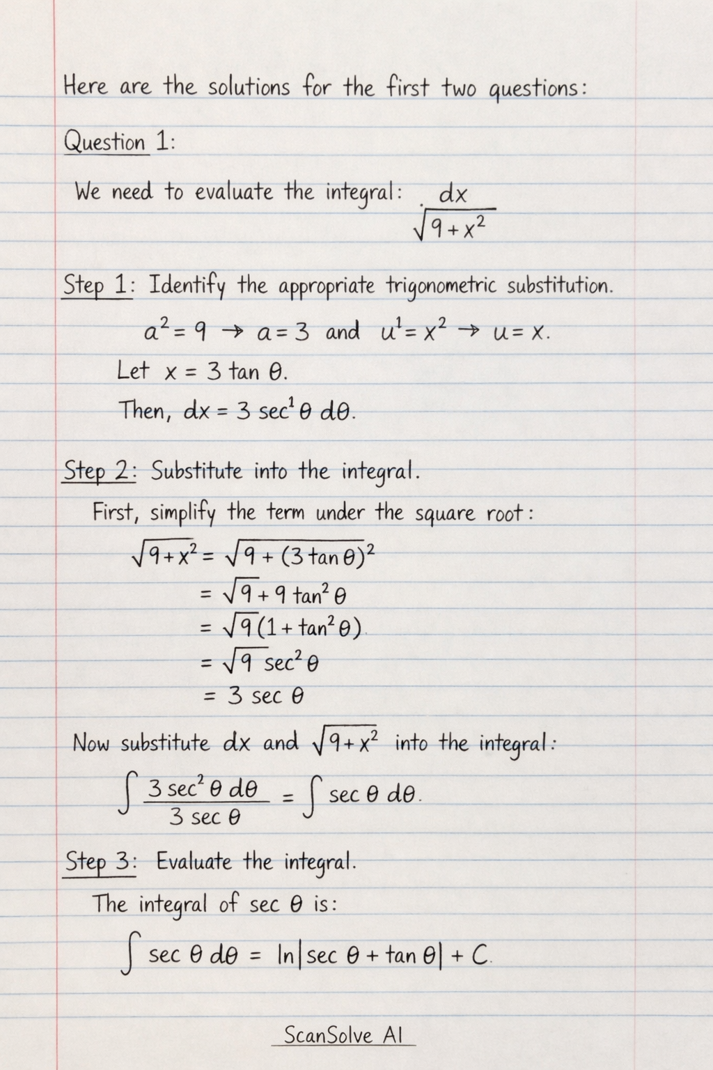 Handwritten step-by-step solution preview