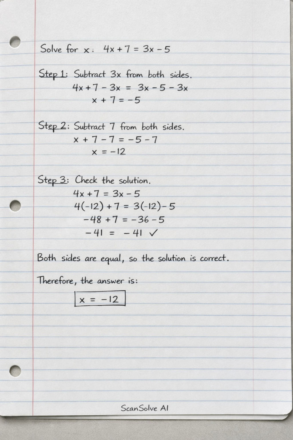 Handwritten step-by-step solution preview