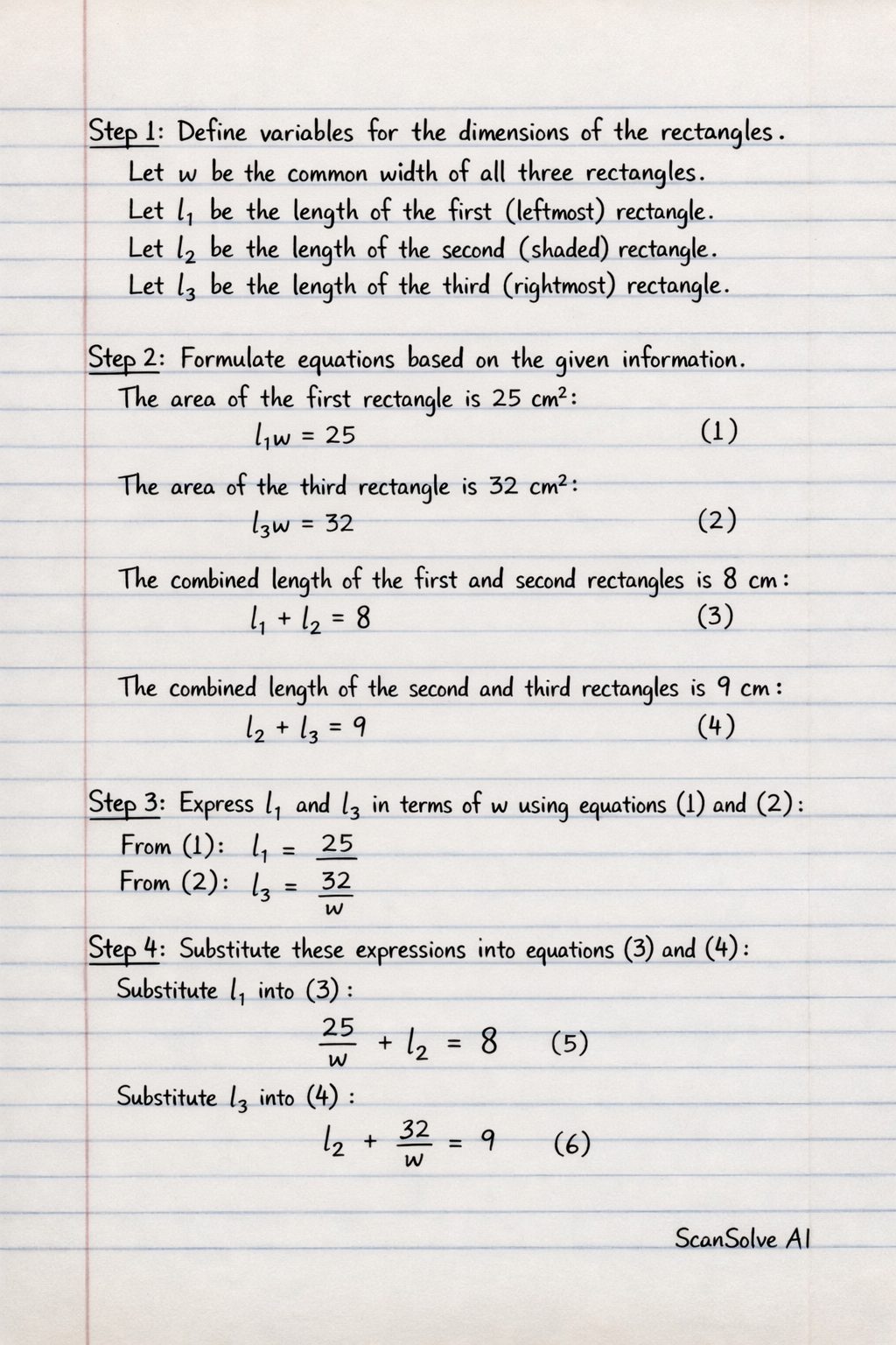 Handwritten step-by-step solution preview