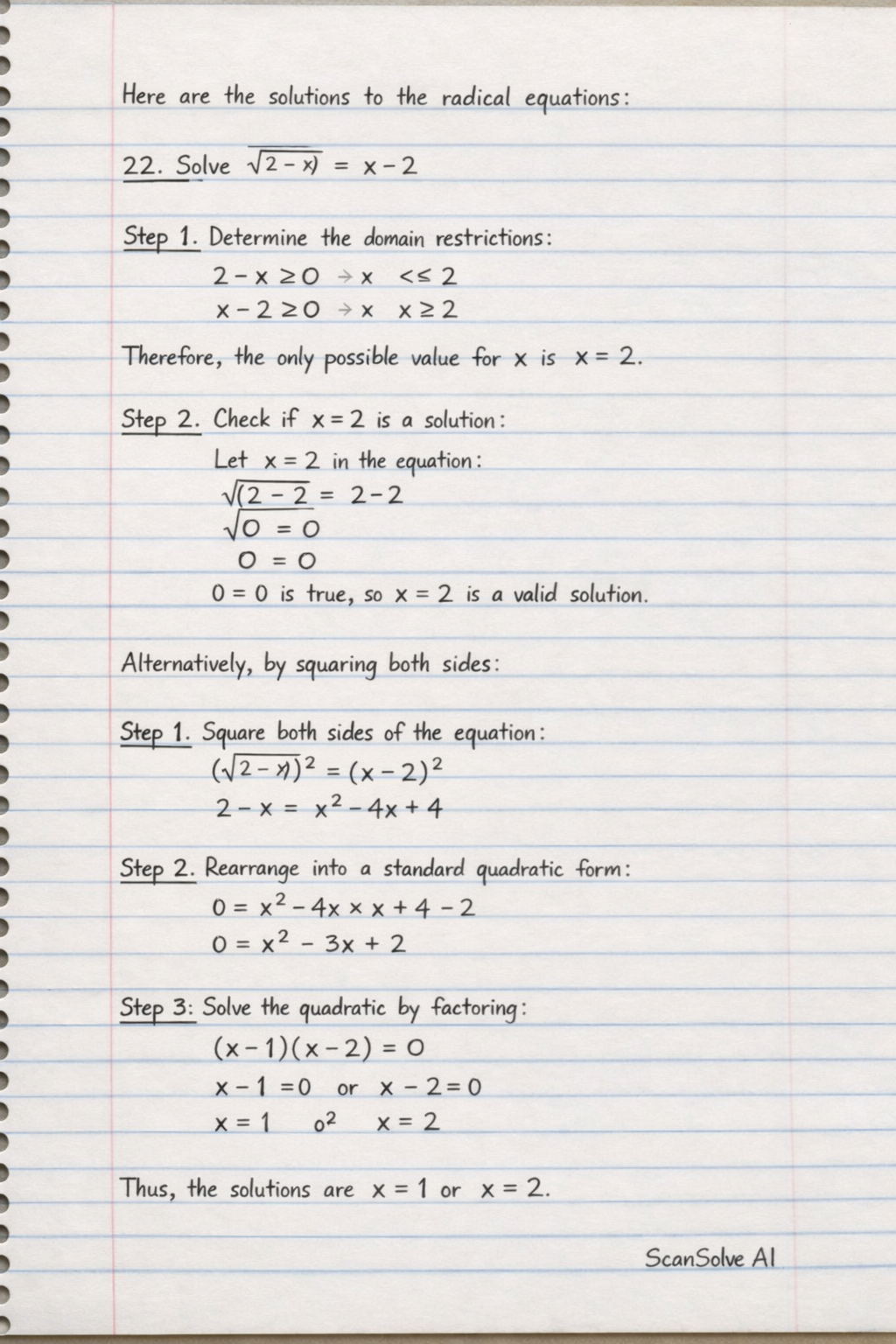 Handwritten step-by-step solution preview