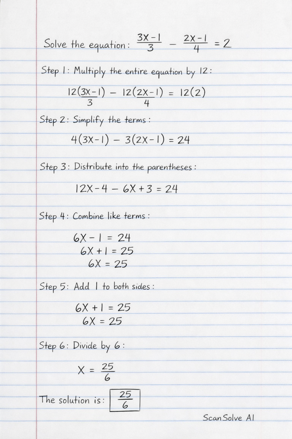 Handwritten step-by-step solution preview