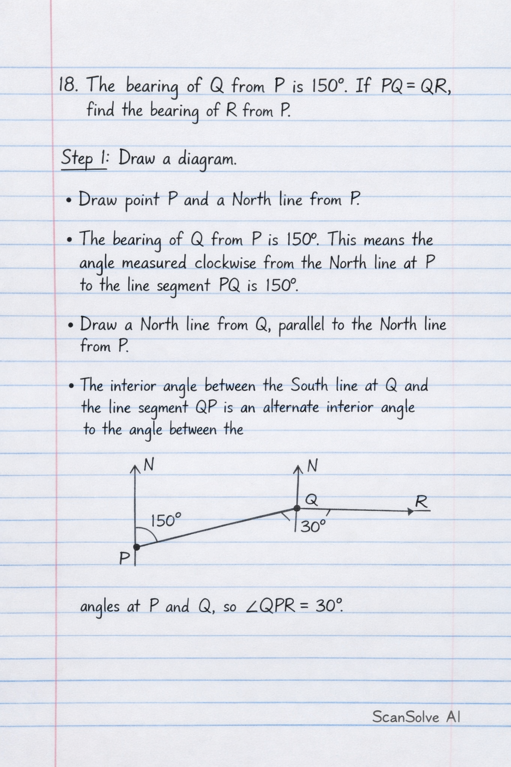 Handwritten step-by-step solution preview