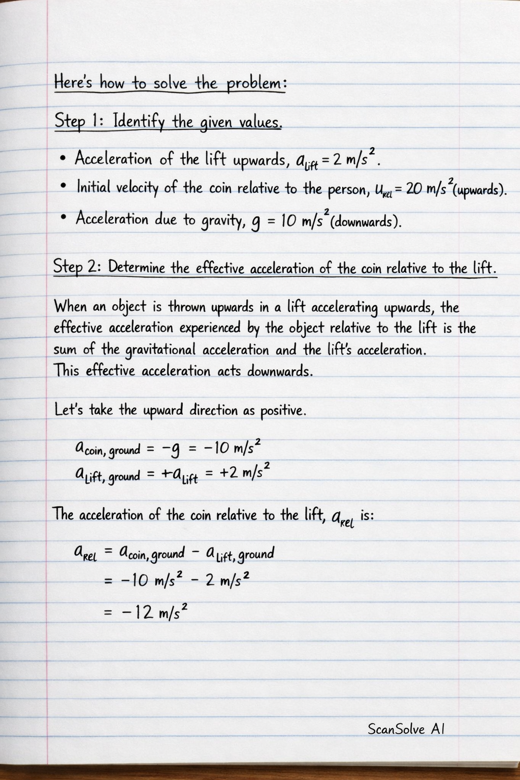 Handwritten step-by-step solution preview