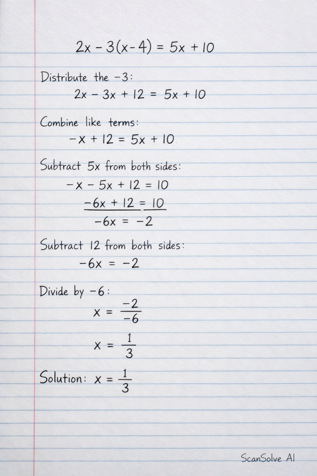 Handwritten step-by-step solution preview