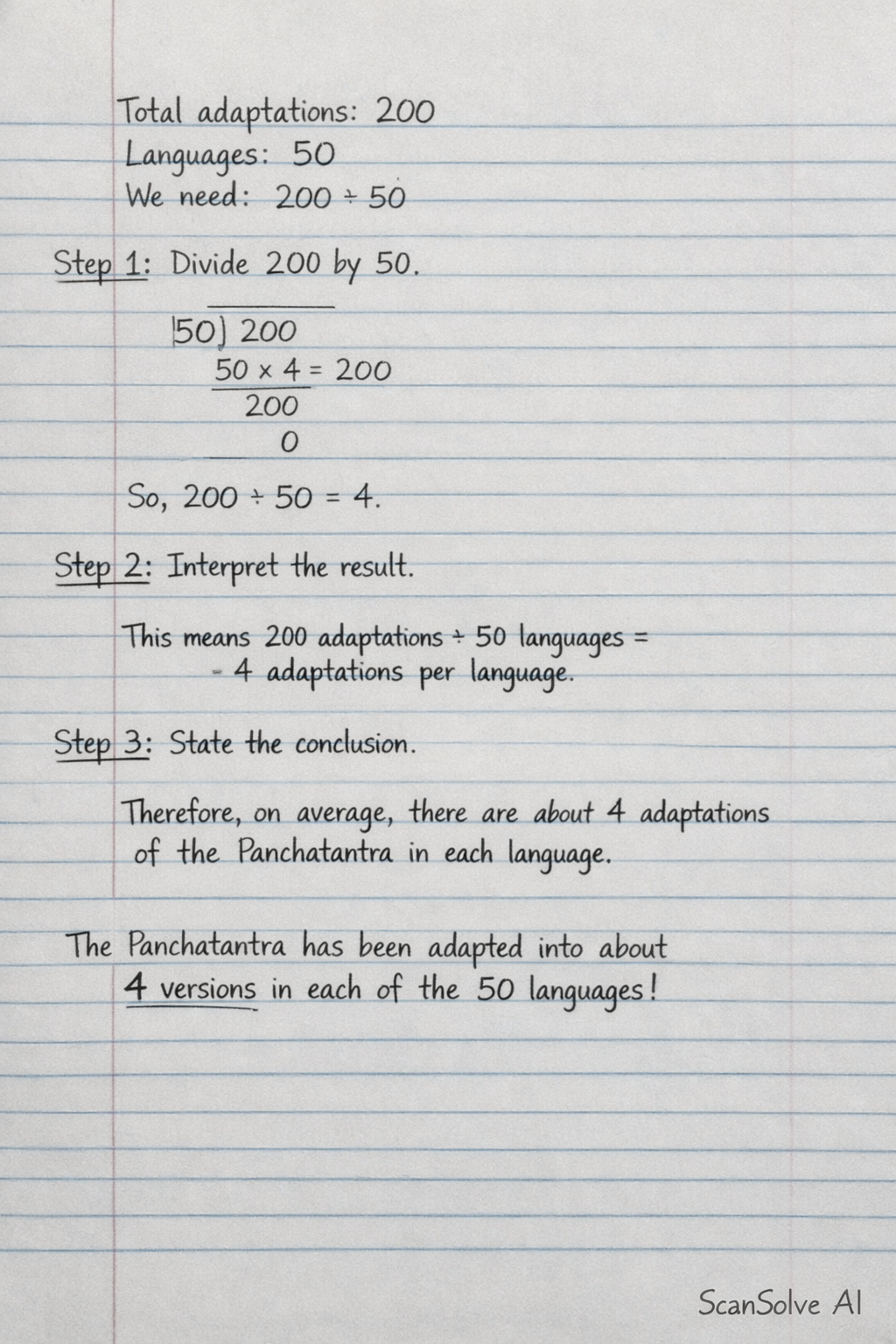 Handwritten step-by-step solution preview
