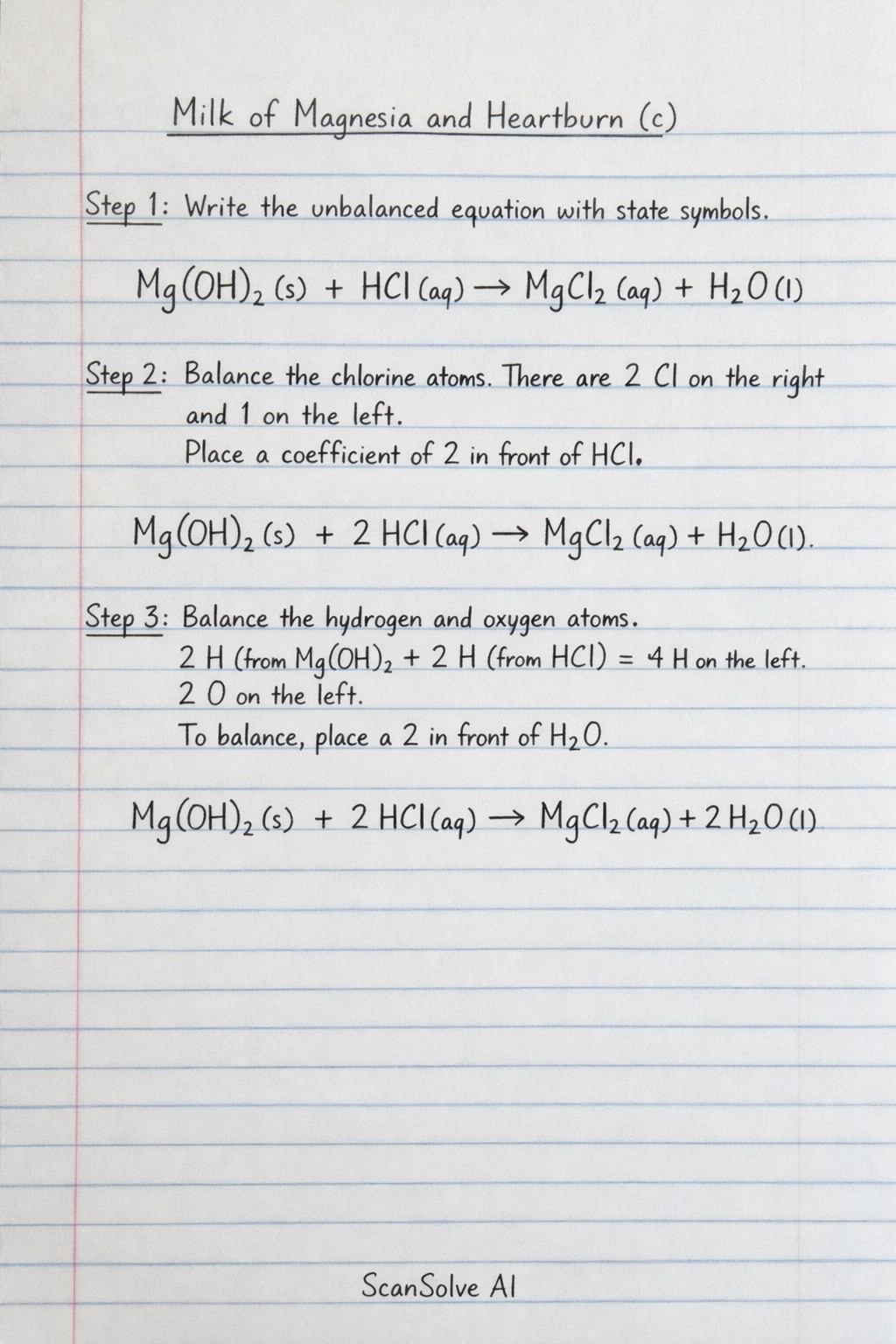 Handwritten step-by-step solution preview