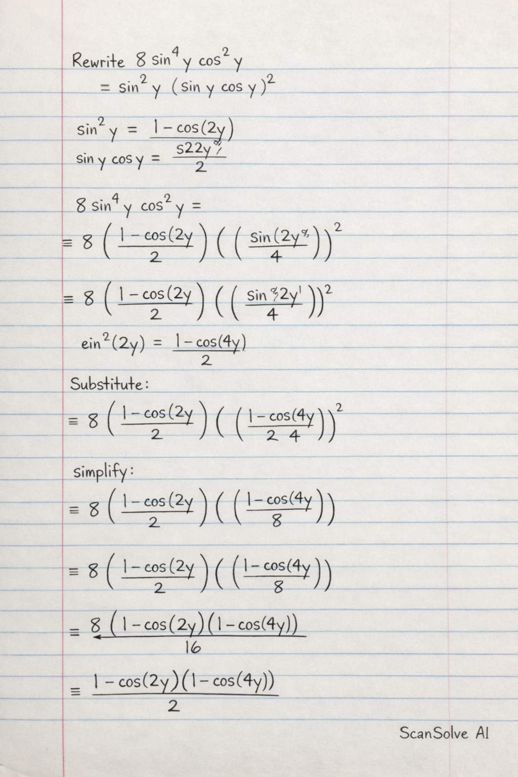Handwritten step-by-step solution preview