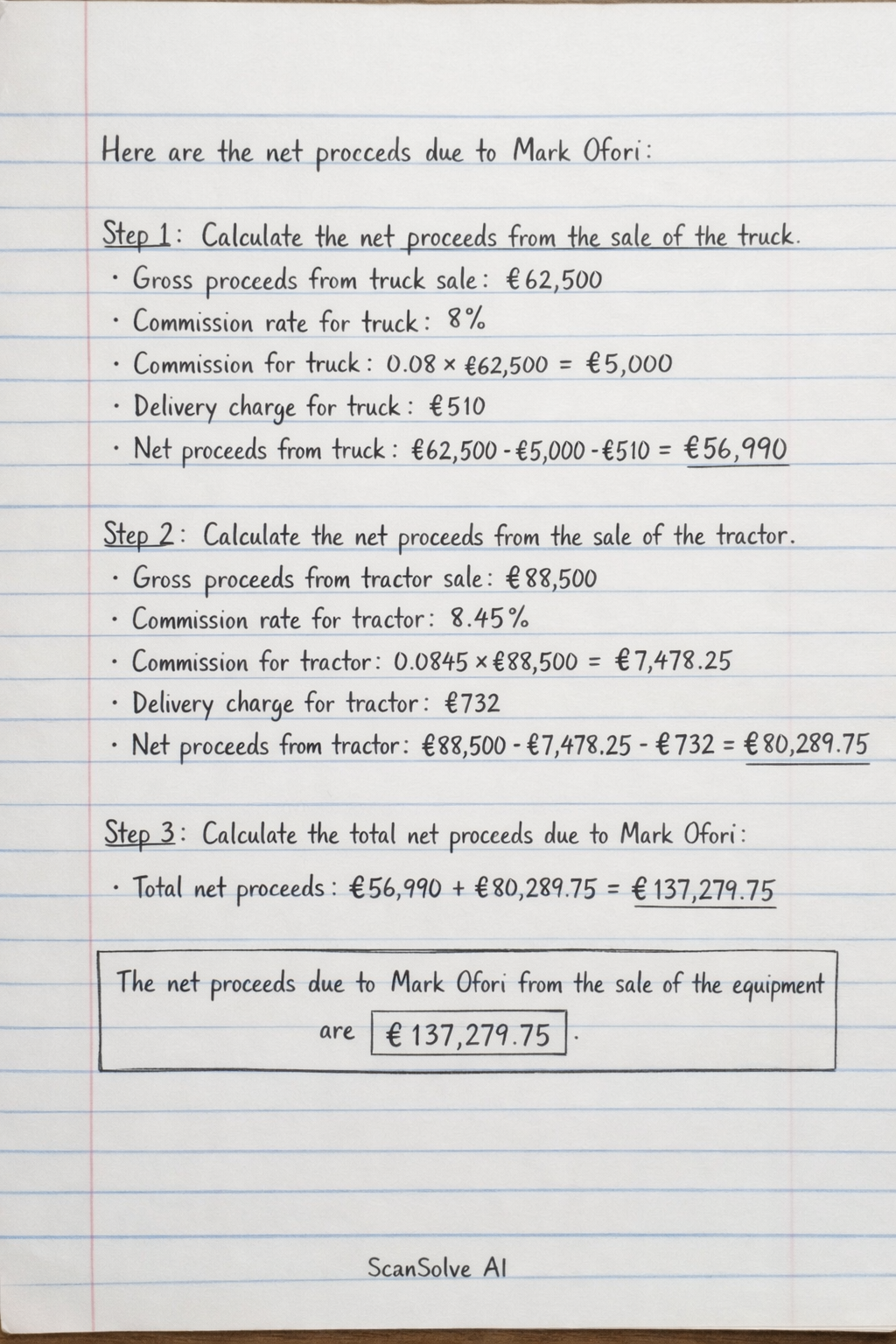 Handwritten step-by-step solution preview