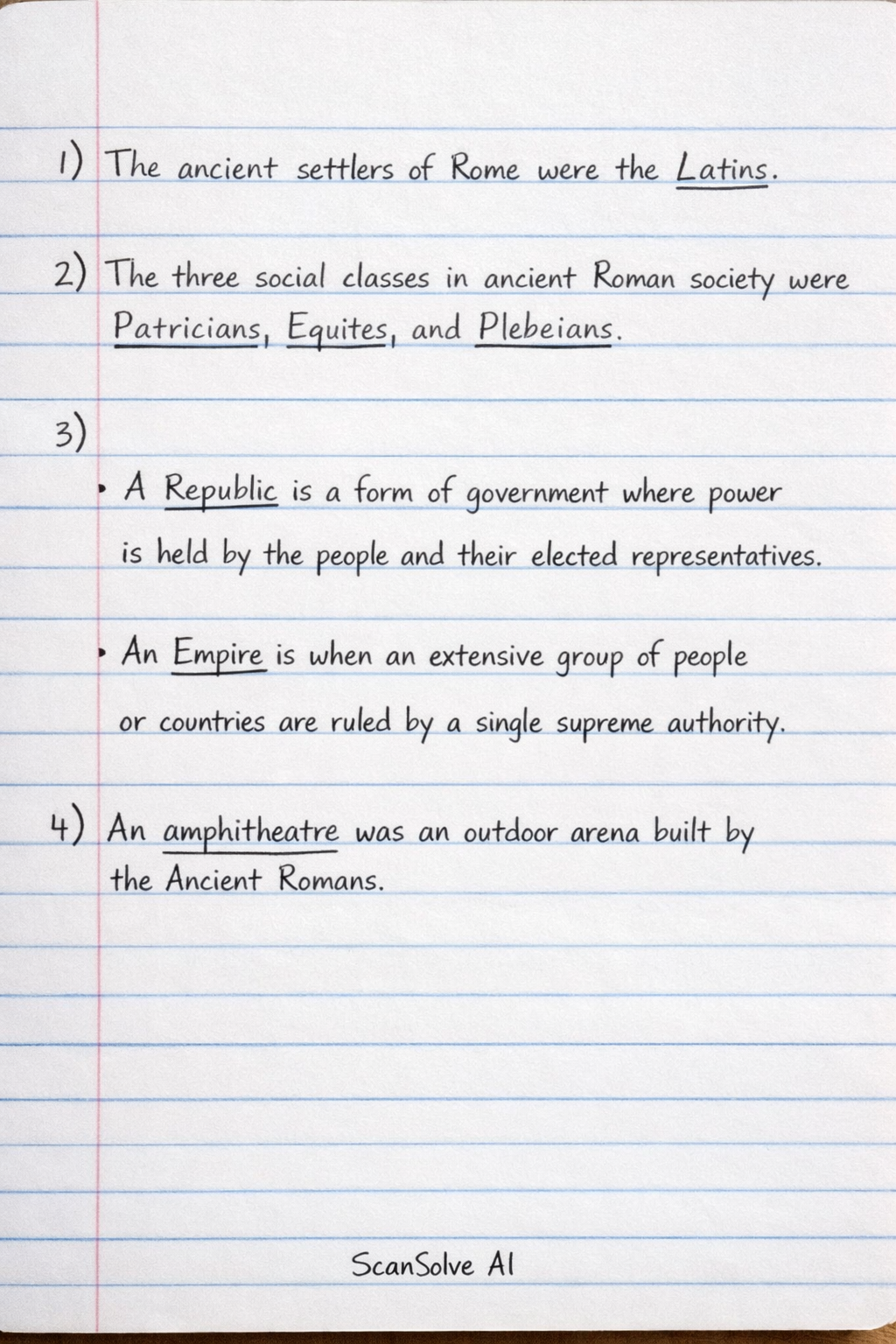 Handwritten step-by-step solution