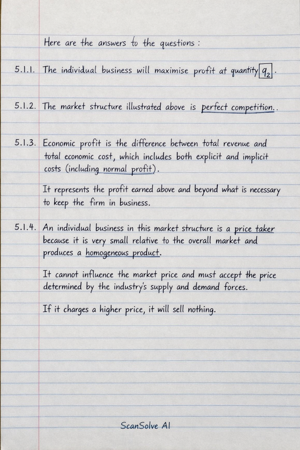 Handwritten step-by-step solution