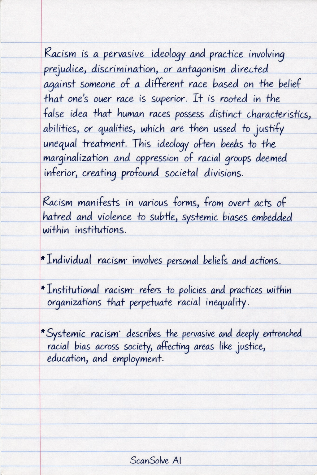 Handwritten step-by-step solution