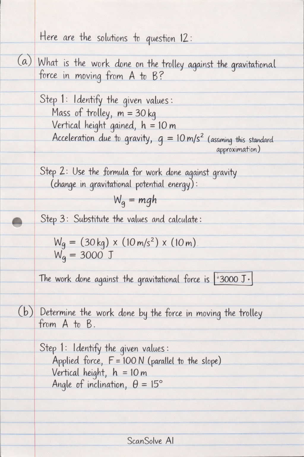 Handwritten step-by-step solution preview