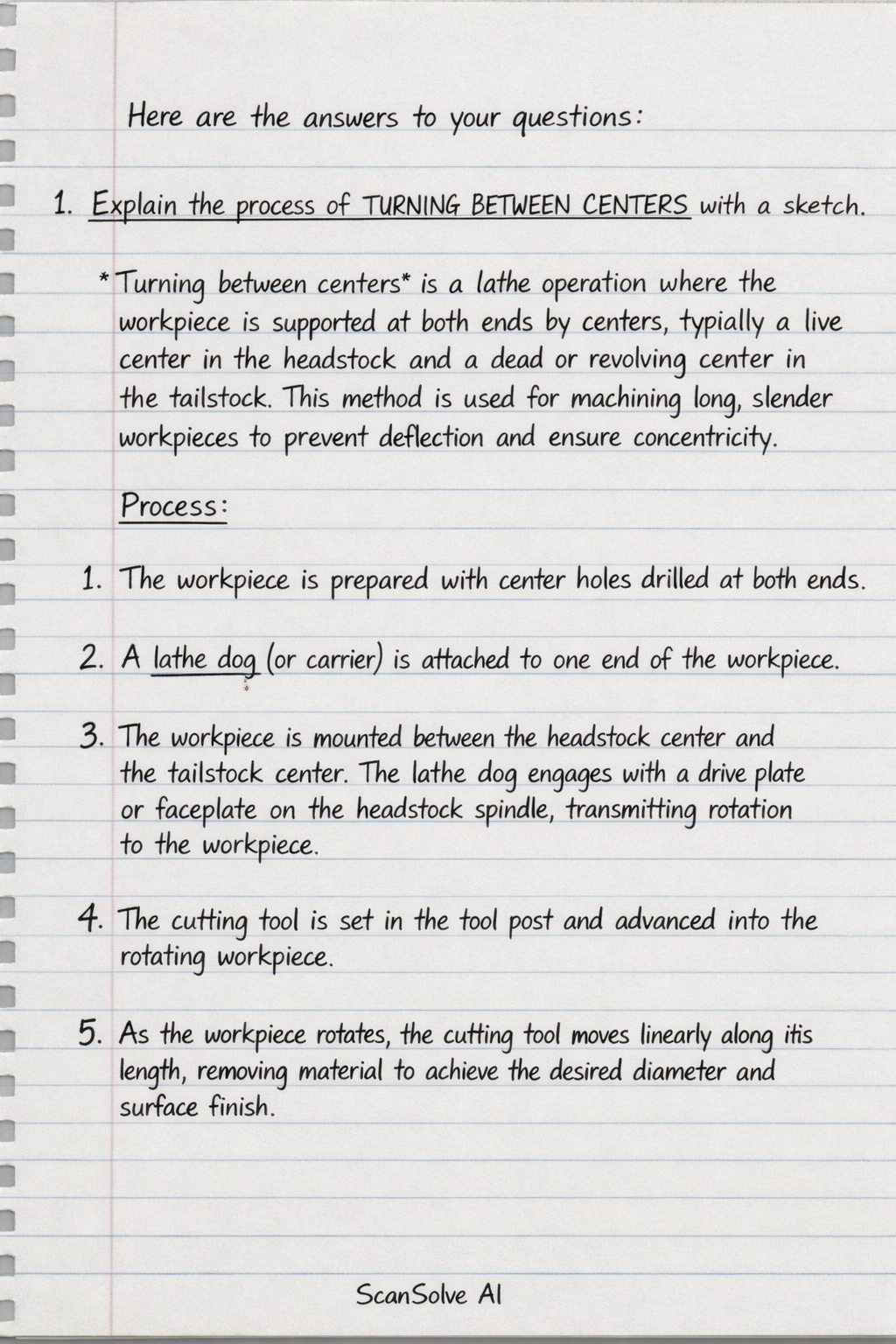 Handwritten step-by-step solution