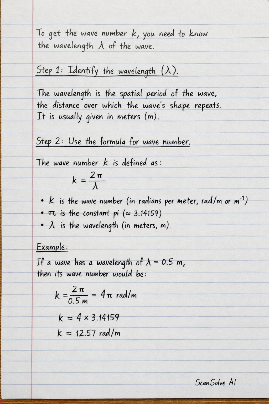Handwritten step-by-step solution