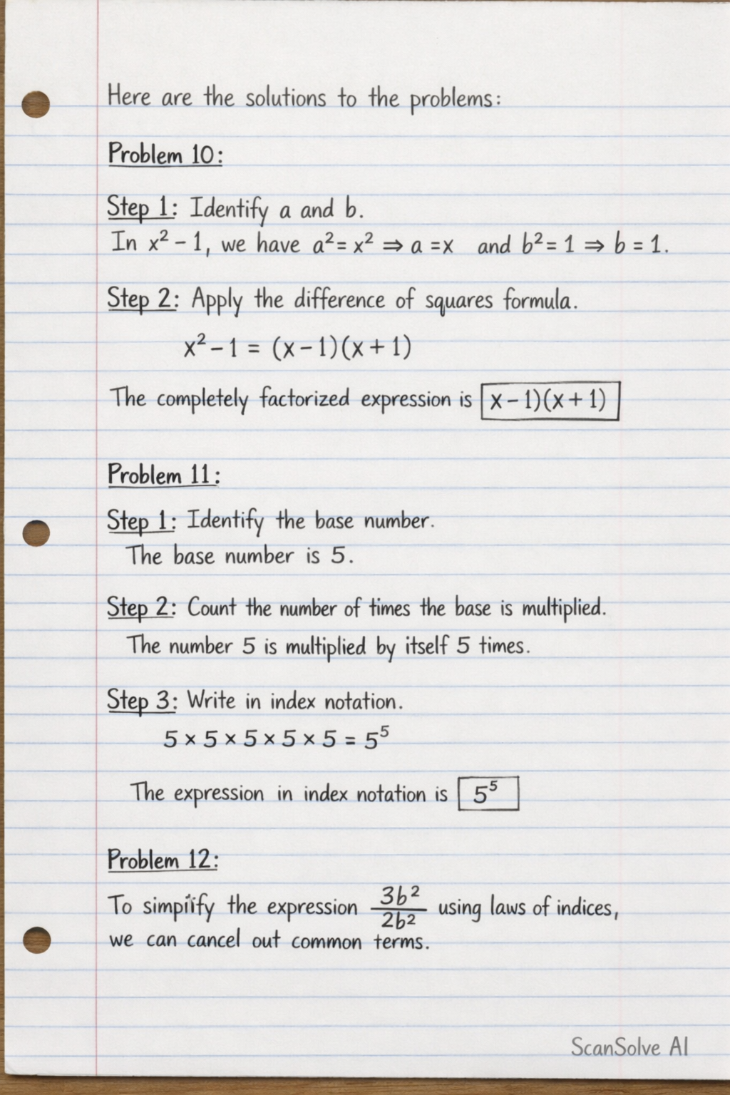 Handwritten step-by-step solution preview