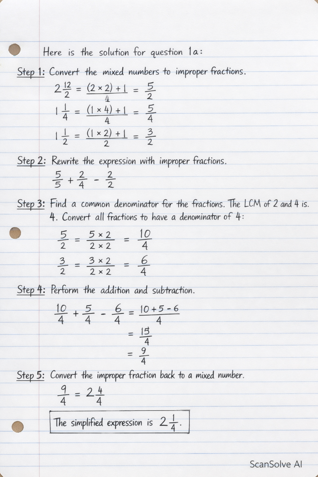 Handwritten step-by-step solution preview