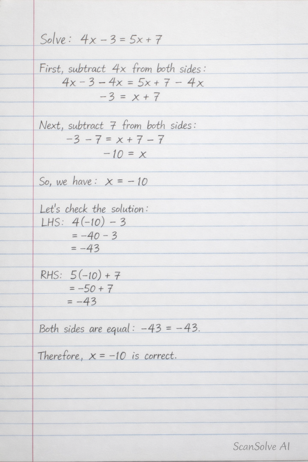 Handwritten step-by-step solution preview