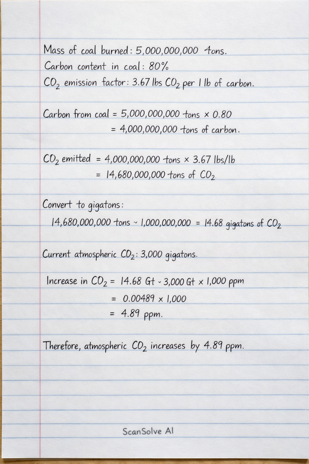 Handwritten step-by-step solution