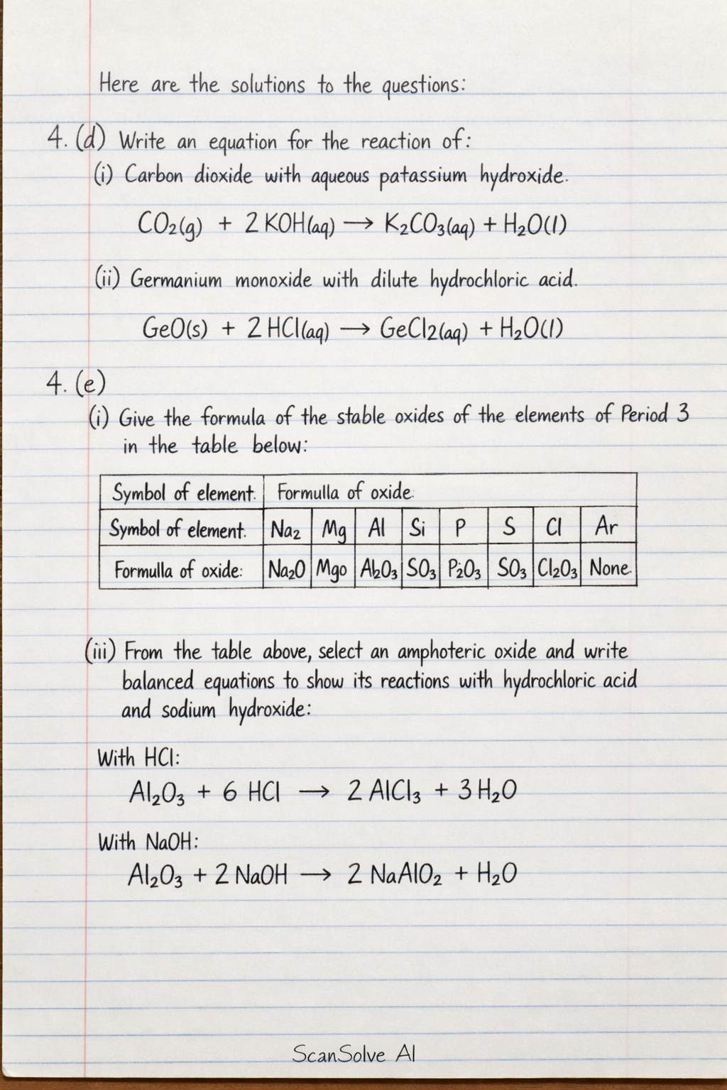 Handwritten step-by-step solution