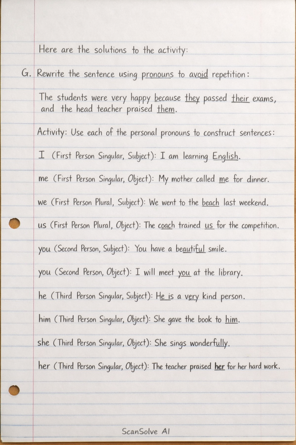 Handwritten step-by-step solution