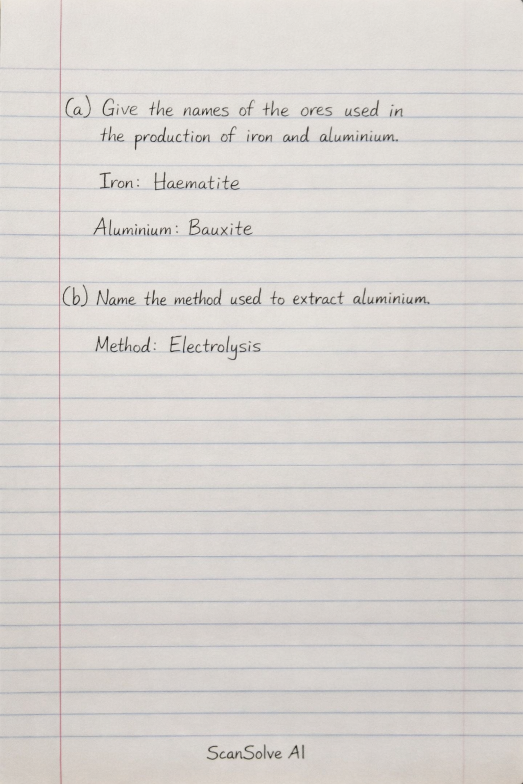 Handwritten step-by-step solution