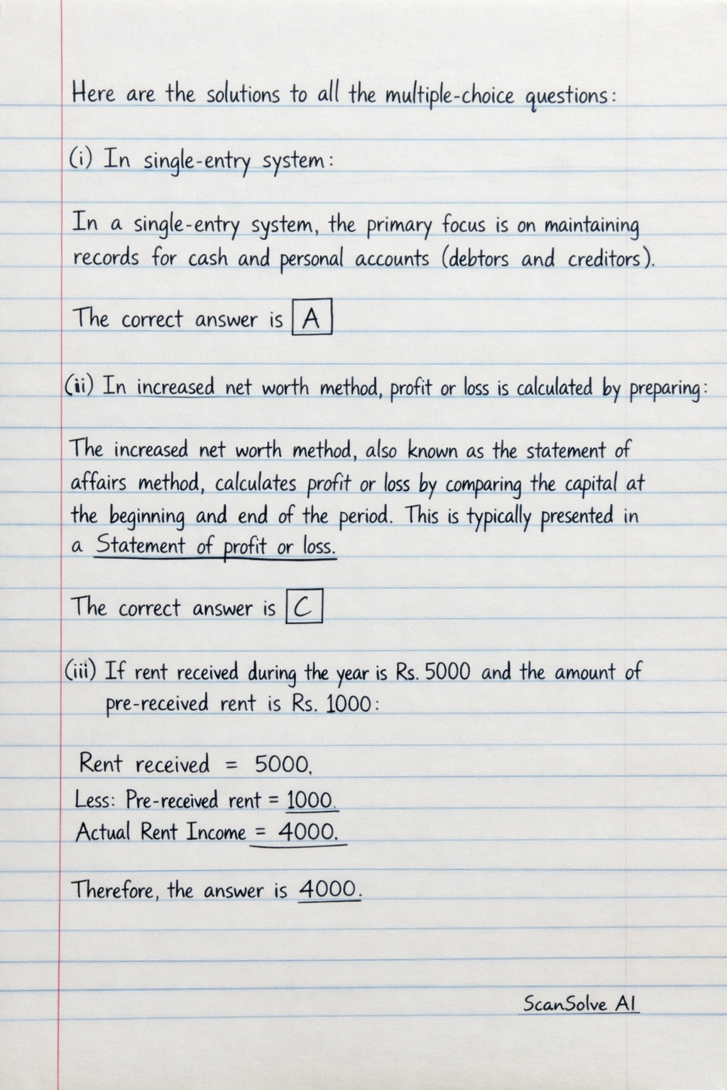 Handwritten step-by-step solution preview