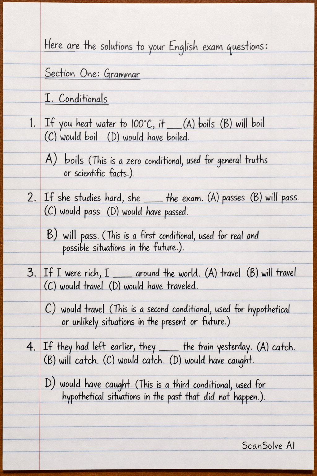 Handwritten step-by-step solution