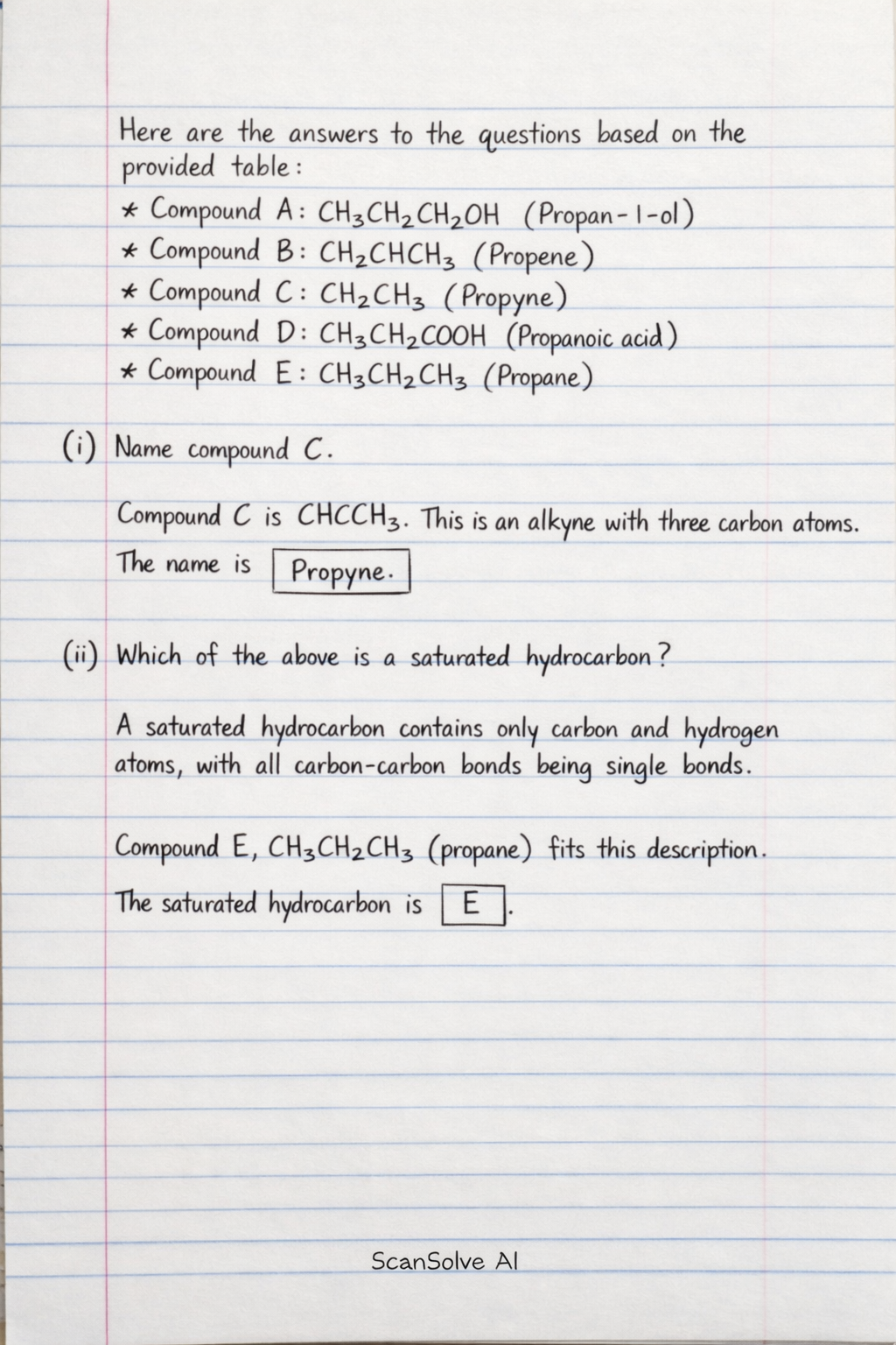 Handwritten step-by-step solution