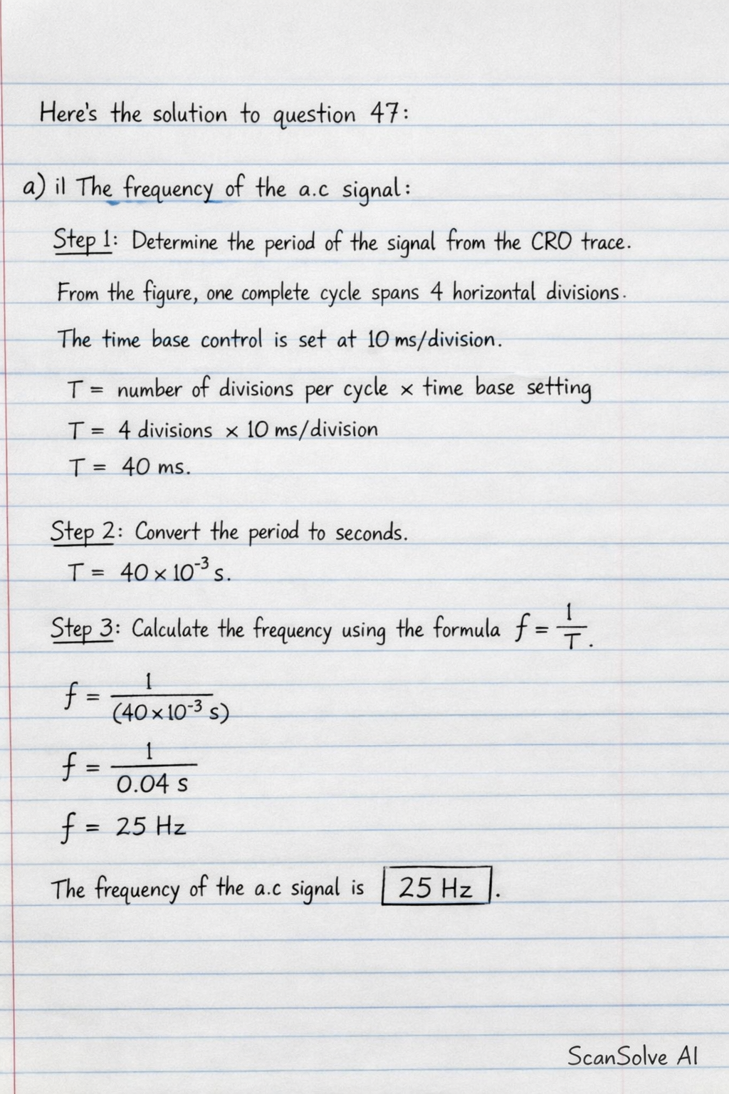 Handwritten step-by-step solution preview