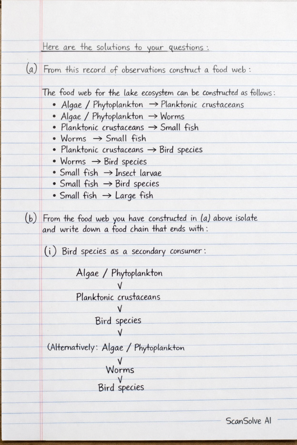 Handwritten step-by-step solution