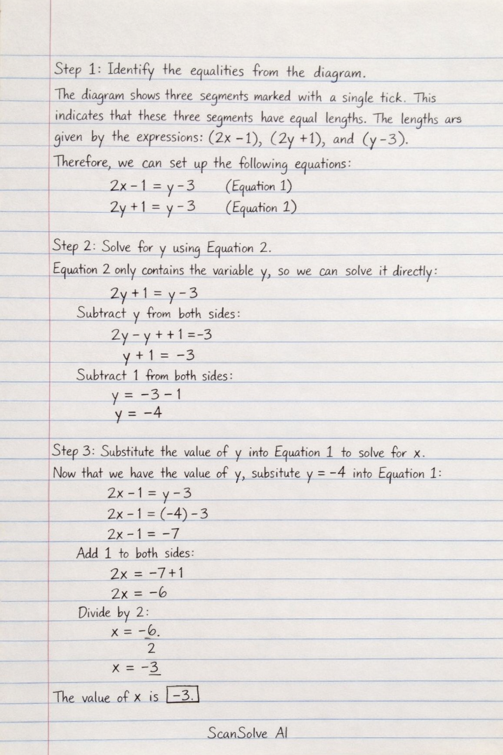 Handwritten step-by-step solution preview