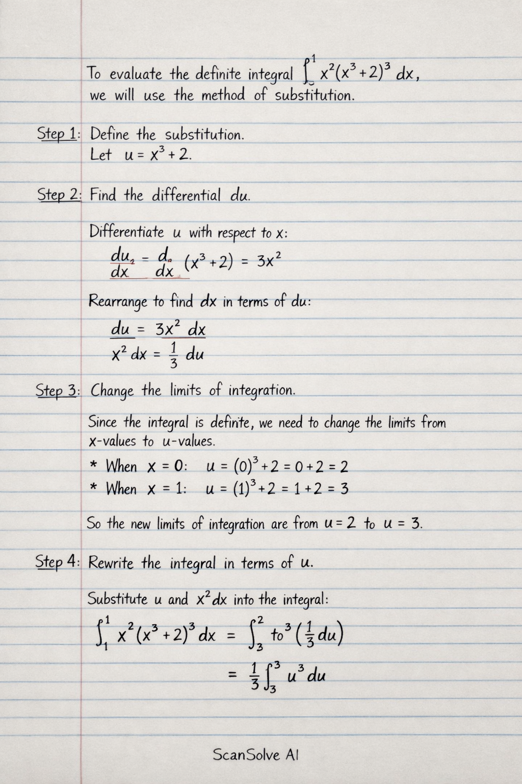 Handwritten step-by-step solution preview