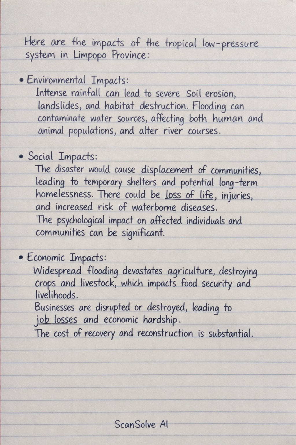 Handwritten step-by-step solution