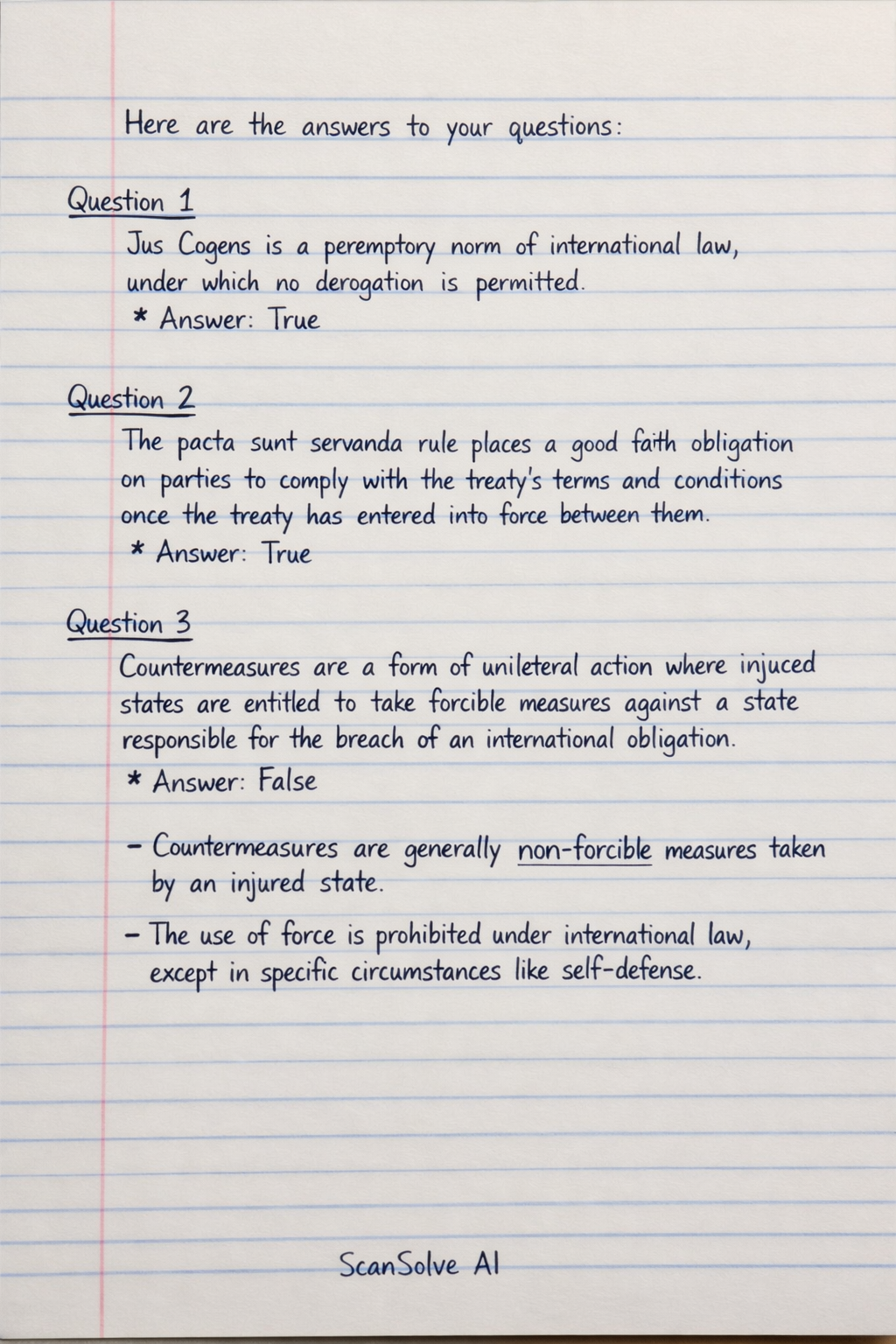 Handwritten step-by-step solution