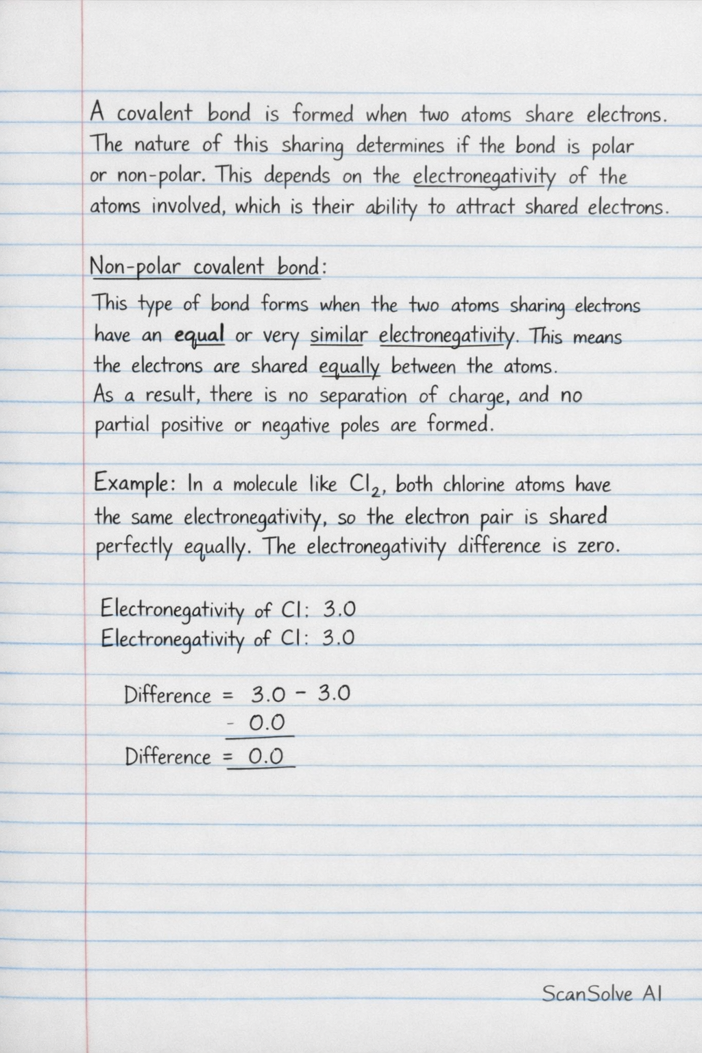 Handwritten step-by-step solution