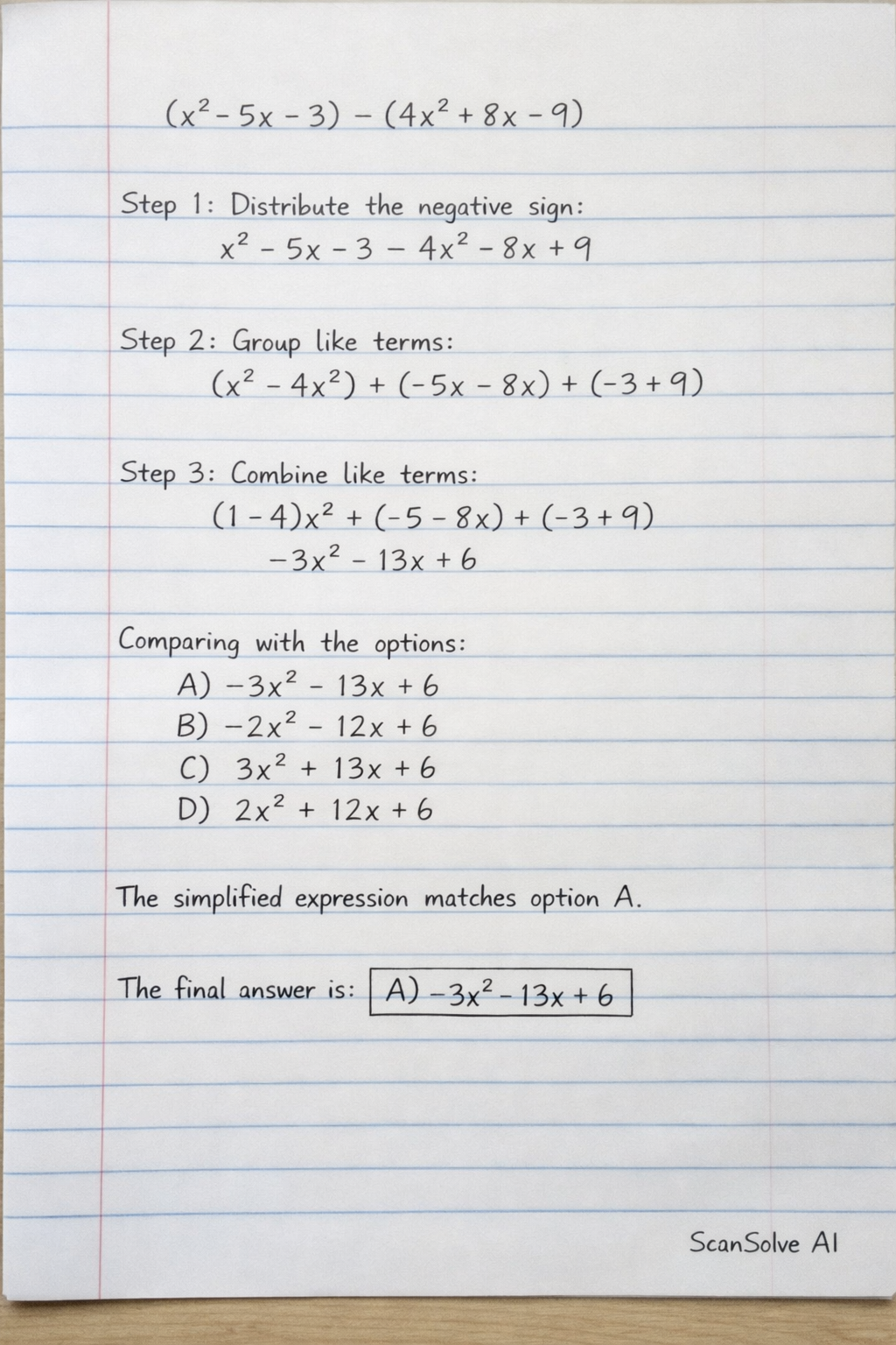 Handwritten step-by-step solution preview
