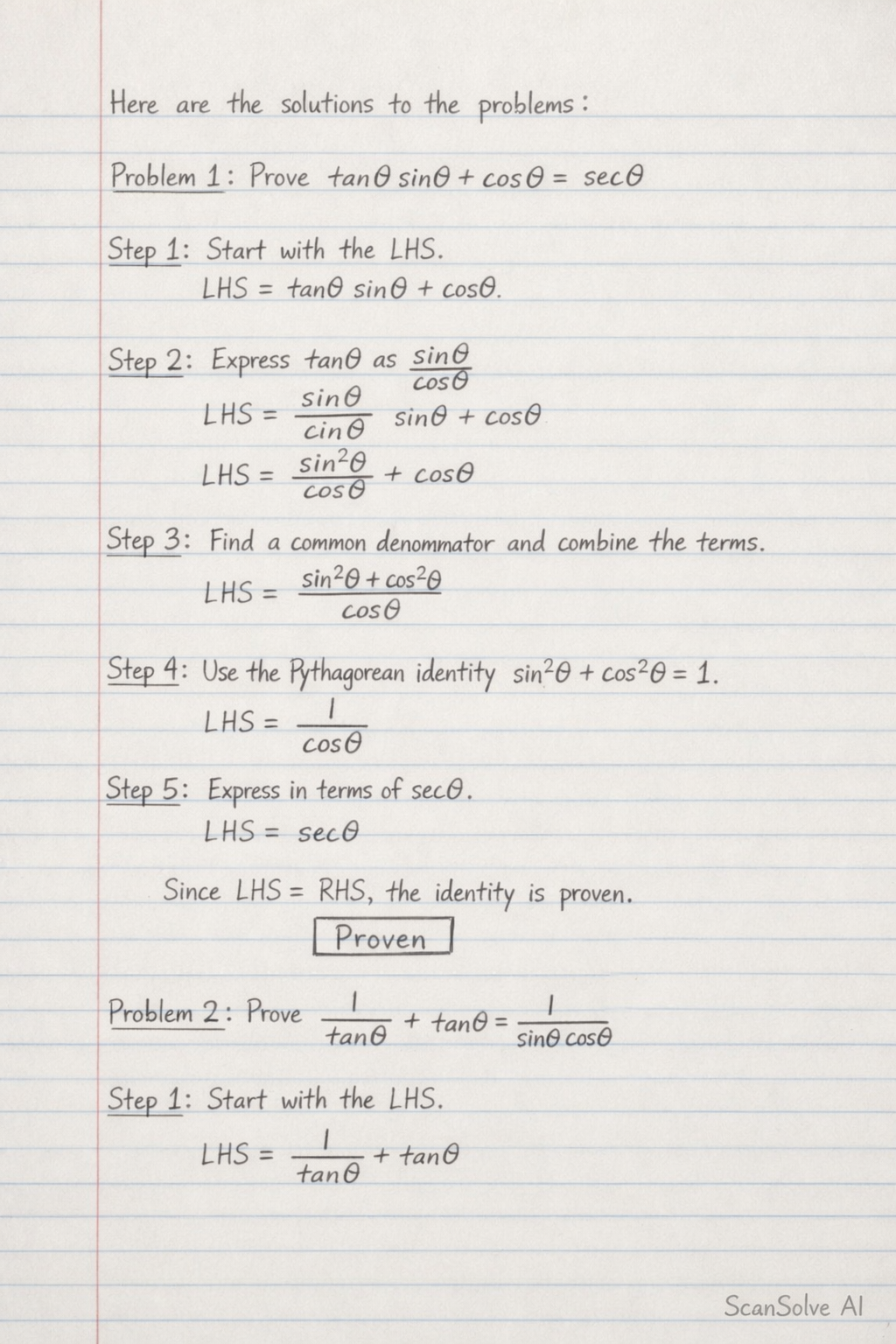 Handwritten step-by-step solution preview