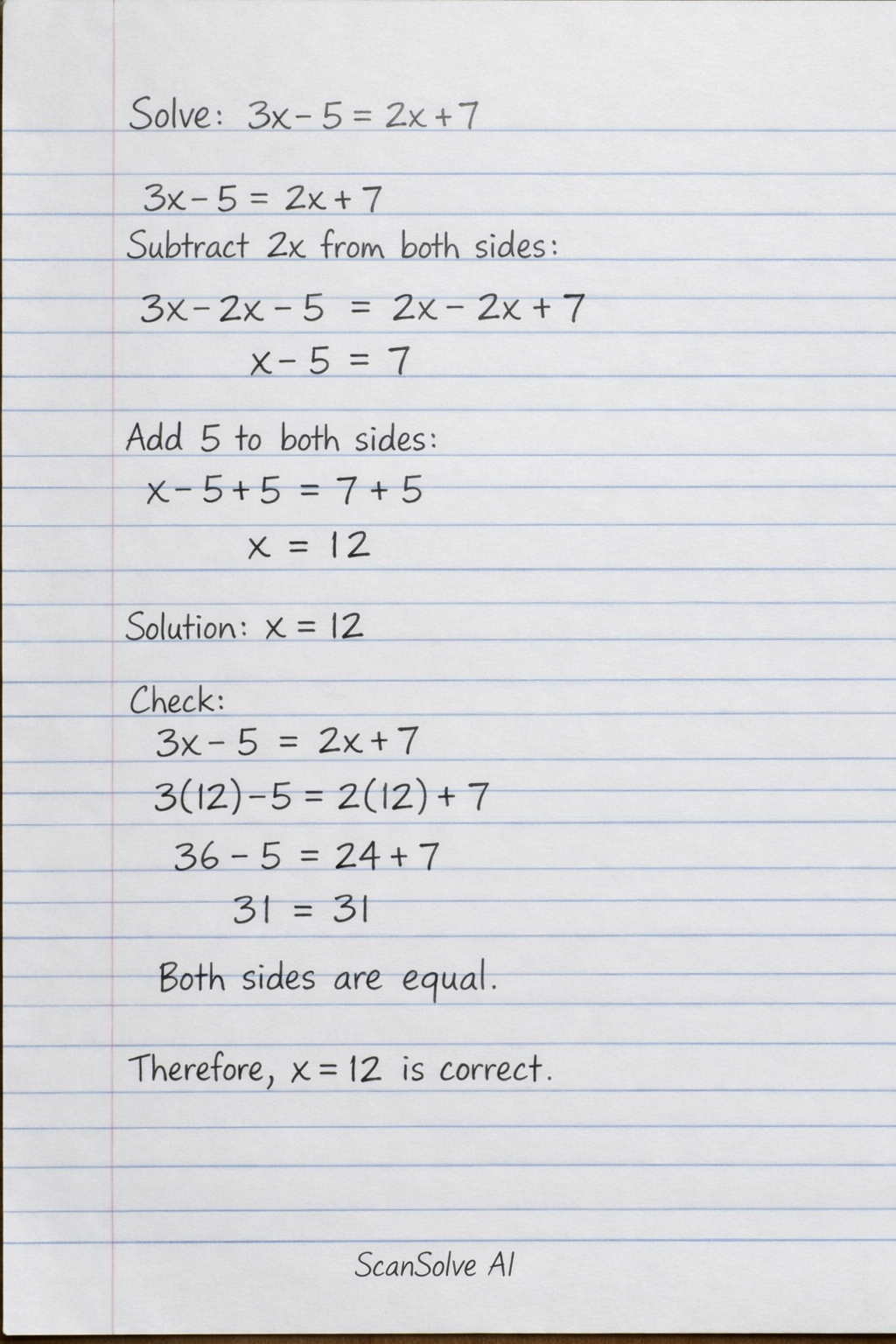 Handwritten step-by-step solution preview