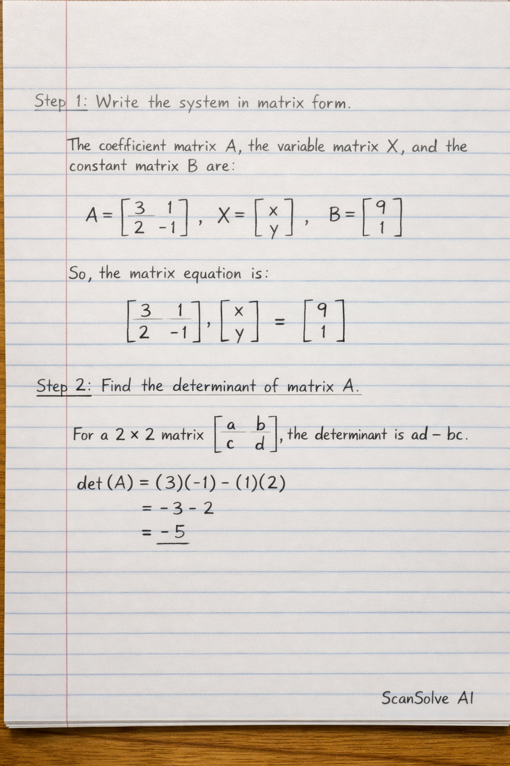 Handwritten step-by-step solution preview