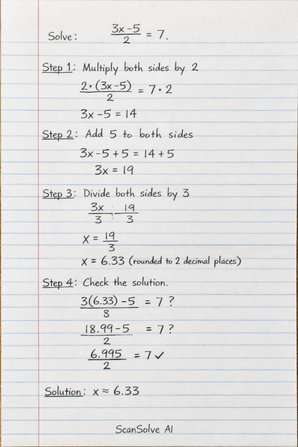 Handwritten step-by-step solution preview