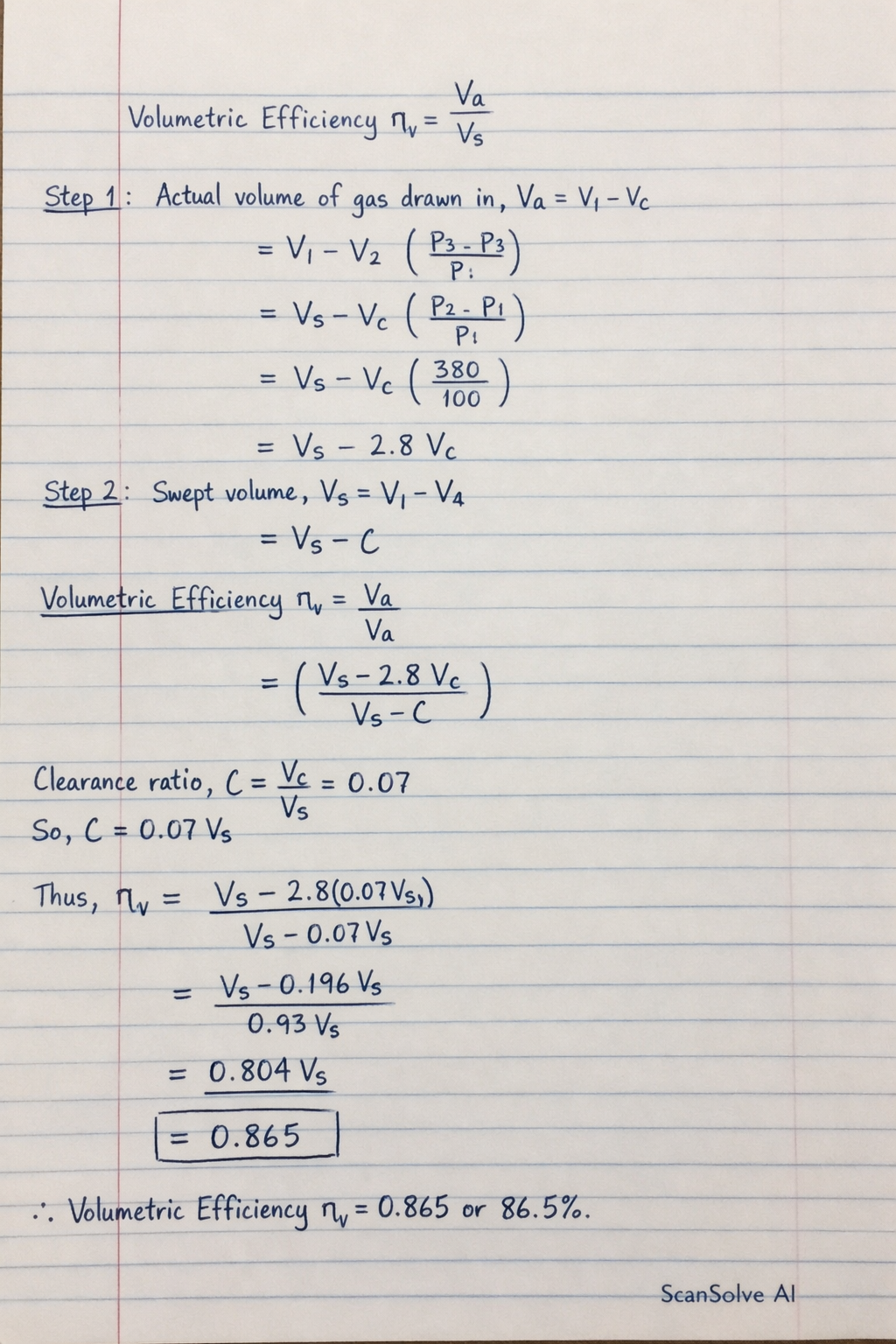 Handwritten step-by-step solution preview