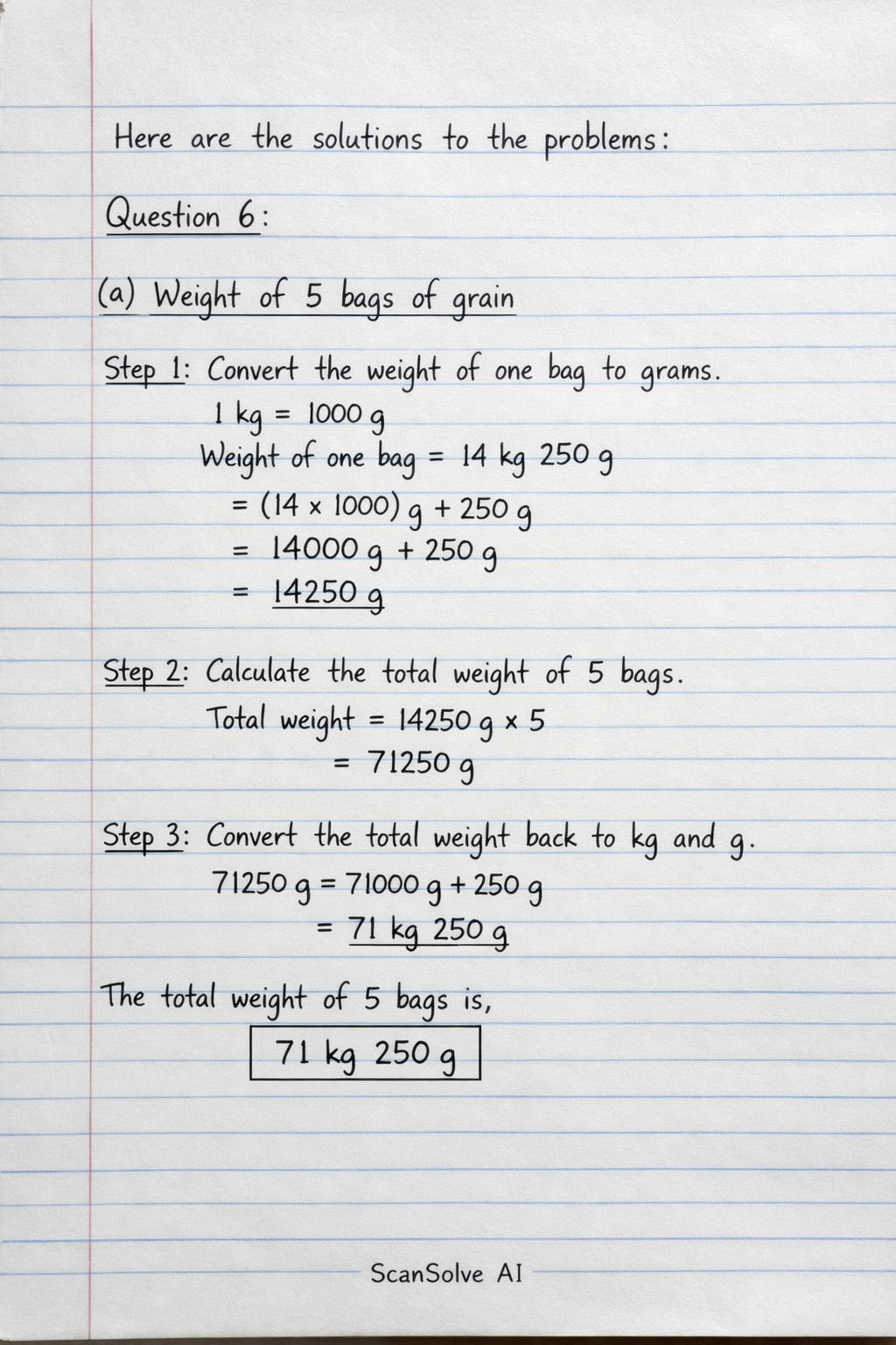 Handwritten step-by-step solution preview