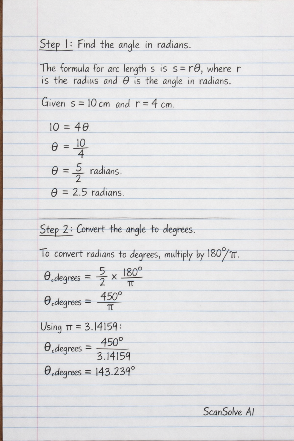 Handwritten step-by-step solution preview
